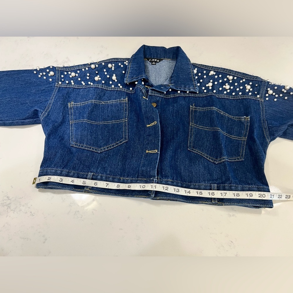 J. NNA Denim Jacket with Studs - Picture 15 of 16